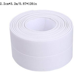 Witte PVC zelfklevende waterdichte afdichtingsstrip tape voor badkamer, douche, wastafel, badkuip, toilet - Duurzame muursticker afdichtmiddel