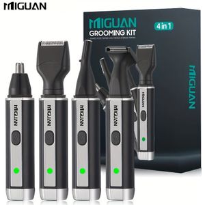 4-in-1 professionele verzorgingsset, USB oplaadbare trimmer voor - en oorhaar, baard- en wenkbrauwscheerder, persoonlijke verzorgingsgereedschappen voor mannen