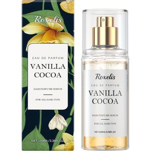 Vanille Haarparfum Spray - Langdurige Geur, Lichtgewicht & Niet Vettig, Hydraterend voor Alle Haartypes, Natuurlijke Geur voor Glad en Volume Haar, Stijlvol Flesontwerp, Niet- Formule