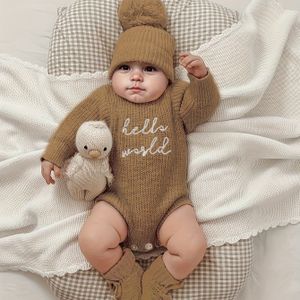 2 stuks Nieuwgeboren Fotografie Outfit, Baby Meisje Gebreide Capuchon Trui en Pullover Set, Herfst/Winter Kleding voor Jongens, Perfect voor Buiten