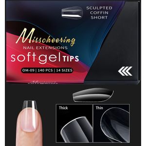 Misscheering 120/140st Zacht Gel Tips