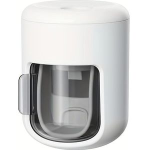 Muurbevestigde tandpasta-uitknijptool met deksel, volledig automatisch, geen boren, geschikt voor badkamer, slaapzaal