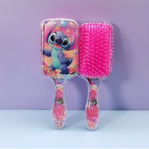 1 stuk Disney Stitch Cartoon Luchtkussen Kam Draagbare Haarborstel Stijlkam Schuine Puff Kam Bloemen Zee Stitch Kam
