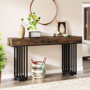 Console Table For Entryway, Modern Hallway Table With Stylish Metal Frame, Sofa Foyer Table For Living Room, Entrance, Deck Boxes.