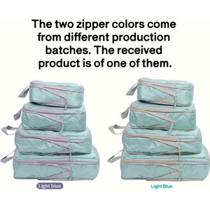 Reis Compressie Packing Cubes Set van 4 - Multiformaat Lingerie Kledingorganizer Opvouwbaar Lichtgewicht Ruimtebesparende Reisessentials