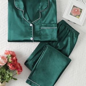 Vrouwen eenvoudige kleur lucht pyjama set, comfortabele lange mouwen top en elastische tailleband met lange broek