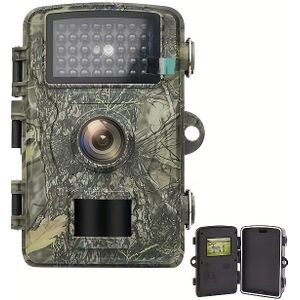 1080P FHD Wildlife Game Camera met 2-inch Scherm - Bewegingsgeactiveerde Nachtzicht, 1080p HD Video-opname, Kamperen & Natuurbescherming, 1080p View, 1080p HD