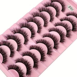 NIEUW 10 Kattenoog Kunstwimpers Zacht Fluffy 3D Nertsen Valwimpere Dikke Handgemaakte Volume Nertsen Wimpers Kunstwimpers Natuurlijke Kunstwimpers