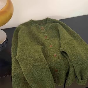 Vrouwen's Gezellige Bruine Vest - Zachte, Dikke V-hals Trui met Knoopdetails, Lange Mouwen en Geribbelde Textuur, Perfect voor Herfst/Winter Casual , Dames Vest, Dames Vest, Dames Vest