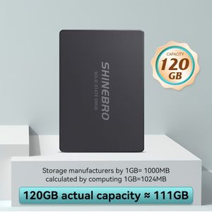 120GB SSD met SATA 3.0-interface, Leessnelheid tot 500MB/s, Compatibel met Desktops en Laptops voor DIY-gebruik