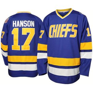 IJshockeyshirt Voor Heren: #17 Blauwe Retro Klassieke Geborduurde Hockeysweater Feestkleding