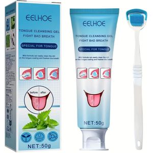 Met borstel tongreiniger, mondverzorgingsgel voor frisse adem en een schone mond. Muntgeur laat je mond verfrist, zelfverzekerd en aangenaam opgewekt aanvoelen