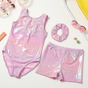 Meisjes Mouwloze Gymnastiek Body + Korte Broek + Hoofddeksel, Ideaal voor Buiten