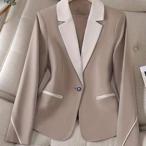 Voorkant Voorkant Blazer, Elegante Revers Lange Mouw Blazer Voor Kantoor & Werk, Dameskleding