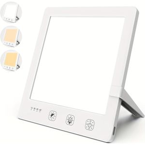 Daglicht, SAD-licht, draagbare daglicht met geheugenfunctie, 4 timerinstellingen, verstelbare helderheidsniveaus en 3 kleurtemperaturen, geschikt voor wintergebruik
