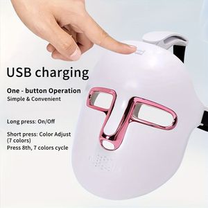 Een 7-kleurig lichtmasker voor skincare, geschikt voor gezichts- en nekbehandelingen - een perfect cadeau voor vriendinnen, vrouwen en vrienden op Valentijnsdag.