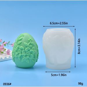 1pc Intricate Floral Pattern Silicone Mold For Easter Eggs - , Textured Design Crafting Tool For Decorative Eggs