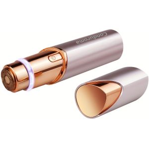 Conduroma Elektrische Gezichtshaarverwijderaar voor Vrouwen - USB Oplaadbaar, LED Verlichte Scheermes voor Lippen, Kin & Perzikhaar, Roestvrijstalen Mesjes