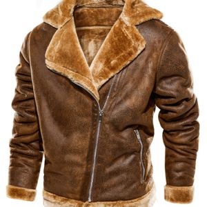 Herren Winter Casual Retro Warme Reversjas met Rits en Lange Mouwen