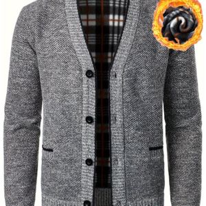 Heren vest met V-hals, casual gebreide jas voor herfst, winter, herenkleding, beste verkopers