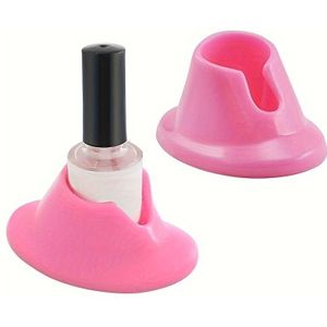 2-Pack Roze Zachte Rubberen Nagel Polish Houder Stand, Manicure Tool voor Morsvrije Weergave, Nagelverzorgingsorganisator voor Pedicure en Nagelonderhoud, Alcoholvrije Accessoires