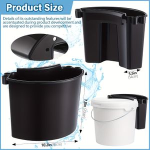 Auto-wasemmer met zijopberging, wasmmer voor externe detailsborstel en handschoenen - ideaal voor thuisautowassen en schoonmaakpersoneel