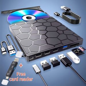 Ultraslanke Draagbare Externe CD/DVD-drive - Snelle USB 3.0 DVD-speler en CD-brander voor Laptop en Desktop - Compatibel met Mac, /10/8/7, en Meer