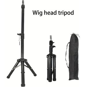 Verstelbare 47" Heavy-Duty Pruikstandaard met Draaibare Mannequin Hoofdhouder - Ideaal voor Kapperspraktijk & Styling (Mannequin Hoofd Niet Inbegrepen)