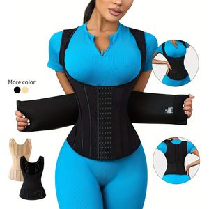 Trouw Sport Taille Trainer Corset Gordel Afslankvest met Borstondersteuning voor Buikcontrole
