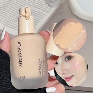 JOJO DIARY Vloeibare Foundation - Natuurlijke Finish, Lichte tot Medium , Waterdicht en Zweetbestendig, Langdurige Make-up Crème voor alle Huidtypes, Eenvoudig aan te brengen en te mengen
