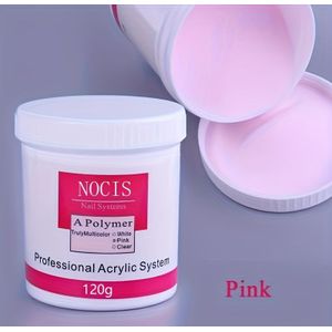 Acrylnagelpoeder - 120g in Wit/Rozeachtig/Helder voor Langdurige Extensies en Carving, Geurvrij & Makkelijk te Gebruiken Set