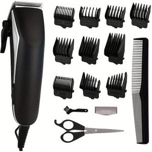 Haartrimmers voor Mannen, Elektrische Haarknipper en Verzorgingsset met 10 Kammen & 1 , 1 Kam