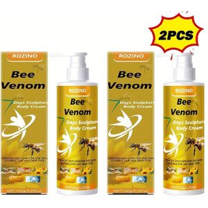 2 stuks Rozino Bee Venom Shaping Arm Cream - Verstevigende & Hydraterende Body Cream voor Armen, Buik, Dijben, Billen - Verstevigt Losse Huid, Lift & Verbetert Elasticiteit