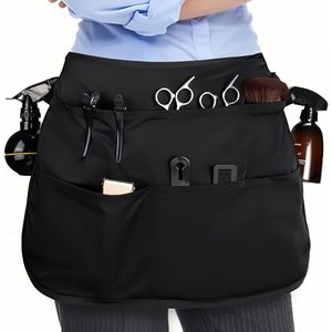 Barber Werk Schort, Half Taille, Polyester, met Gereedschapsopbergzak, voor Kapper, Visagist