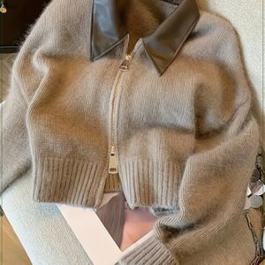 2025 Herfst-Winter Nieuwe Dames Mode Elegante Dubbelrits , Verfijnd Design, Veelzijdig voor Alle Seizoenen, Zachte Lange Mouw Kleur Trui