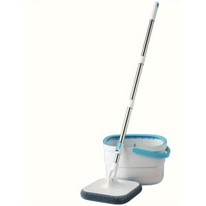 Zzbzz Deluxe Spin Mop And Bucket Set With 4 Microfiber Cloths - Washing, Dust & Dirt Removal For Home, Kitchen, Bathroom Cleaning