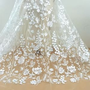 Mode Ivoorkleurig Bruiloftsjurk Kanten Stof 130Cm Breedte Bruidskant Verkocht per Yard