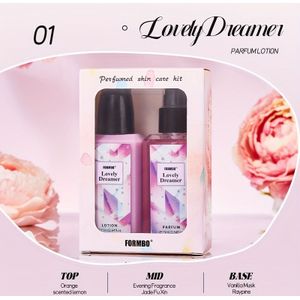 Dames Geur Bodylotion en Spray Set, 2 stuks - Natuurlijke & Langdurige Geur, Glycerineerbasis, Ideaal voor Alle Huidtypes, Perfect Cadeau voor Verjaardagen & Vakanties