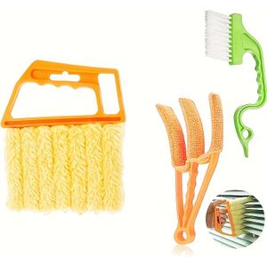 3-delige Handreinigingsset voor Blinden - Gemakkelijke Grip, 7-Vinger Ontwerp voor Efficiënt Stofverwijderen & van Venetiaanse, Houten Blinden, Luiken en Autoventilatoren