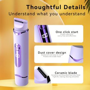 2-in-1 Dual Head Electric Shaver For Women, Usb Rechargeable Eyebrow And Facial Razor Suitable For Face, Underarms, Bikini Line, Legs, And Full Body, For Summer