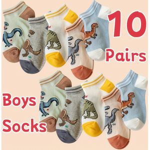 10st Jongens Ademende Mesh Sokken - Zacht, Comfortabel & Stijlvol voor Alle Seizoenen