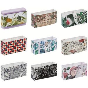 1 Zak 90 stuks Zeepwikkel 9 Stijl Bloem Wikkelpapier Tape Zeep Papieren Tag F Voor Zelfgemaakte Zeep Bar Verpakking