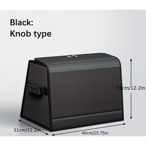 Universal Auto Kofferopbergingsdoos, Multifunctionele Opvouwbare Opbergcontainer, Kunstleren, Voor Auto Interieur Organizer