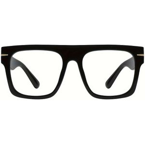 Ultra lichte TR90 brilrand, duurzame volledige zwarte brillen, decoratieve reguliere brillen - FT0301-01 stijl