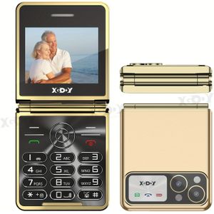 XGODY 2,4 Inch Kleurenscherm Senioren Opvouwbare Mobiele Telefoon, Basis Fliptelefoon met Knoppen, Ontgrendelde Vouwbare Smartphone, SOS Noodnummers, Dual-SIM Dubbele Standby voor GSM Netwerk