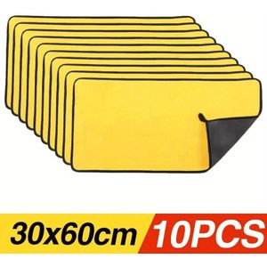 10 stuks superzachte verdikte microvezel auto wasdoek, autowas handdoek, absorberend, geschikt voor binnen gebruik, dubbelzijdige schoonmaakdoek, herbruikbaar autoreinigingsgereedschap