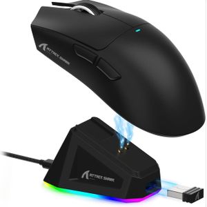 Aanval Haai X11 Superlicht Gewicht Gaming Muis: 59g Draadloos met 2.4G, RGB-verlichting, 22000 DPI, 5 Programmeerbare Knoppen voor PC/Mac - Perfect voor