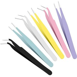 2 Stuks Roestvrij Stalen Pincet Sieraden Maken Gereedschap Epoxyhars Mal Gereedschap Kleur Pincet Kits Handgemaakte Sieraden Accessoires