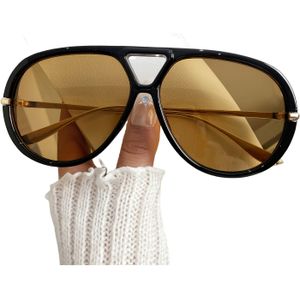 Nieuwe Modieuze Retro Montuur Klassieke Dubbele Modebrillen voor Vrouwen en Mannen, Perfect voor Straatstijl en Dagelijks