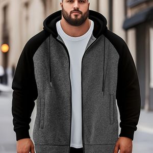 Herenmode Plus Size Raglan Mouw Sweatshirt, Lente Herfst Winter Heren Raglan Mouw Hoodie, Het Perfecte Cadeau voor Familie, PLUS SIZE